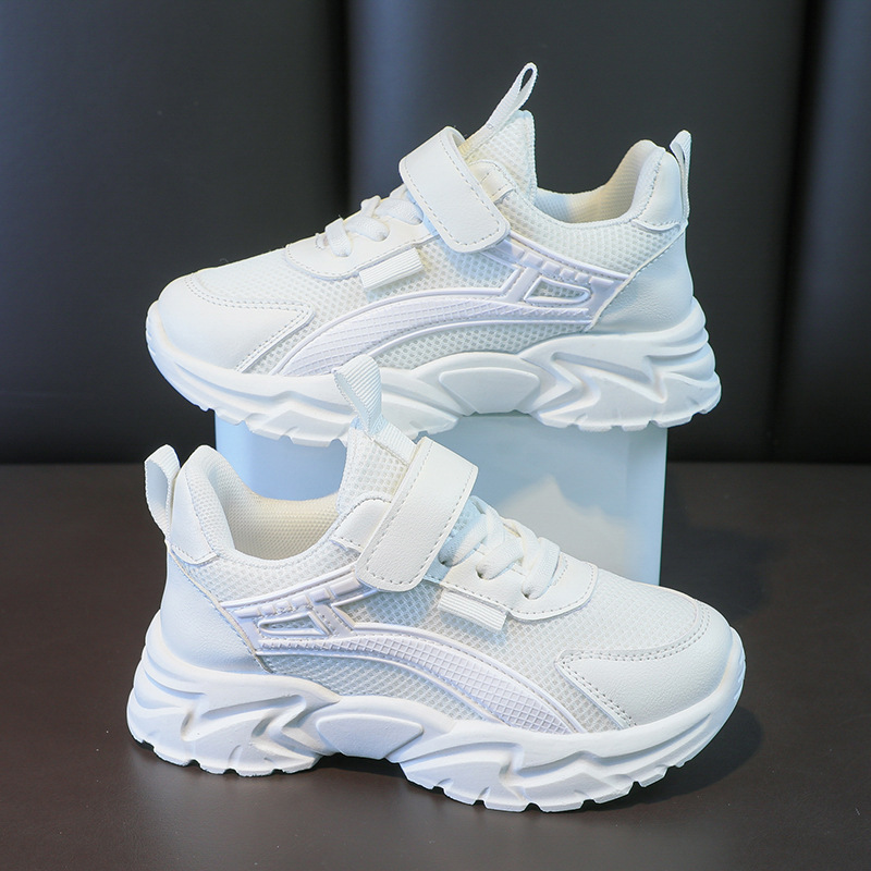 Детская спортивная обувь на мягкой подошве, повседневная сетчатая дышащая Баскетбольная обувь для мальчиков среднего и старшего возраста