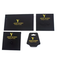 Boîte de pochettes à bijoux en papier d'affichage d'emballage de bracelet d'anneaux en feuille d'or d'impression de logo personnalisé