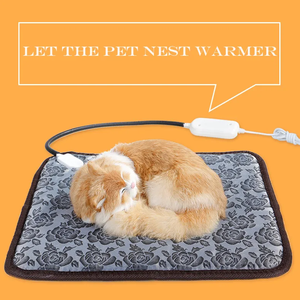 Coussin chauffant réglable couverture <span class=keywords><strong>chien</strong></span> chat chiot tapis lit animal de compagnie coussin chauffant électrique <span class=keywords><strong>Protection</strong></span> contre la mise hors tension fil étanche résistant aux morsures - Product Image 2
