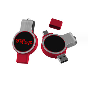 Venta al por mayor personalizado Light up Logo16GB Tipo C USB Flash Memory Stick de alta calidad promocional <span class=keywords><strong>2</strong></span> en 1 Swivel OTG USB Flash Drive - Product Image 5