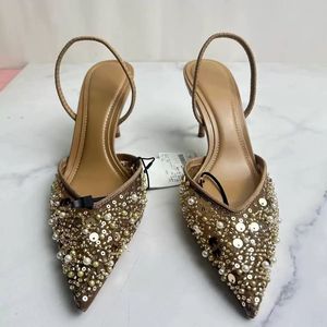 Tacones New Style Rhinestone Slipper Trendy <b>Closed</b> <b>Toe</b> Latest Female Shoes Low <b>Heels</b> for Women - Product Image 2