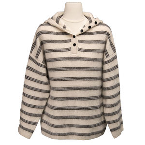 Pull en laine rayé pour femme, automne-hiver 2026, style décontracté, design tendance, tempérament, pull ample pour le travail - Product Image 3