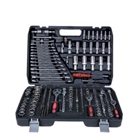 Juego Profesional de 216 Piezas de Herramientas de Reparación Automotriz Manual con Carraca, Combinación de Llaves, Caja Rígida, Juego de Vasos OEM de Acero al Carbono