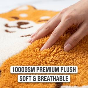 Alfombra <span class=keywords><strong>de</strong></span> Baño Moderna y Ecológica <span class=keywords><strong>de</strong></span> Microfibra Premium con Diseño <span class=keywords><strong>de</strong></span> Perro Shiba Inu, Antideslizante, Absorbente, Lavable a Máquina, 1500 GSM - Product Image 3