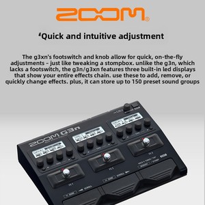 เอฟเฟคกีตาร์ไฟฟ้า <span class=keywords><strong>ZOOM</strong></span> G3XN G3N G5N ครอบคลุมทุกประเภท พร้อมแอมป์เมทัล B3 และเอฟเฟคเบสครบครัน - Product Image 4