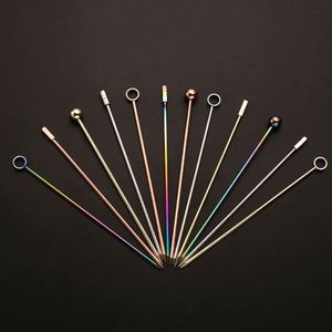 ไม้จิ้มฟันโลหะสแตนเลสเคลือบสีแบบกำหนดเอง สำหรับตกแต่งอาหาร มะกอก ค็อกเทล ผลไม้ และเครื่องดื่ม - Product Image 2