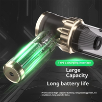 Aspirateur de voiture sans fil à trois niveaux d'aspiration, affichage de la puissance, portable, sans balais, collecteur de poussière à main, capacité 0,5L-1L