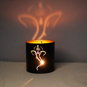 インドのディワリキャンドルホルダーメタルアイアンロータスランプ象の装飾パーティーの装飾 - Product Image 3