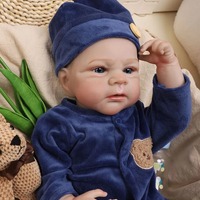 Boneka Bayi Reborn 18 Inci, Mirip Asli, Bahan Vinyl Lembut, Boneka Bayi Baru Lahir Realistis, Mainan untuk Anak, Hadiah, Grosir, Custom