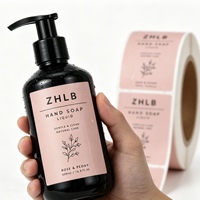 Étiquette autocollante personnalisée pour bouteille de savon liquide, rouleau d'étiquettes imperméables mates pour emballage cosmétique, autocollant pour bouteille de savon à pompe