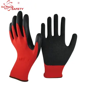 SRSAFETY 13G Rosso Poliestere Rivestito in lattice turchia guanti guanti da lavoro/top guanto/guanti in lattice