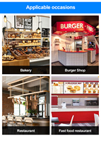 Vitrine chauffante électrique robuste et durable pour la restauration rapide, armoire chauffante pour hamburgers