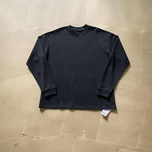 <span class=keywords><strong>Camisa</strong></span> de manga larga <span class=keywords><strong>negra</strong></span> suave cómoda versátil minimalista holgada para hombre - Product Image 1