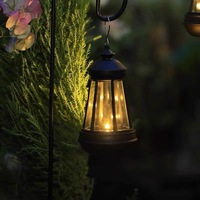 Lustre de jardin extérieur à énergie solaire, lanterne suspendue à LED inspirée des animaux, lampes de jardin solaires écologiques