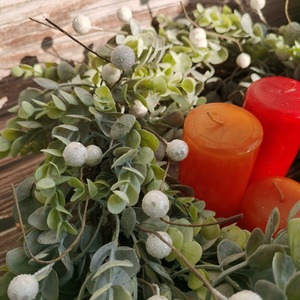 Trang Trí Giáng Sinh Quả Mọng Đỏ Nhân Tạo Vòng Hoa Giáng Sinh Nhựa Cây Bạch Đàn Lá Mây Hoa Trang Trí Vòng Hoa - Product Image 6