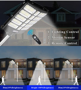 Lampione Solare Hofoled 1000W 2000W 3000W Tutto in Uno Integrato Impermeabile Crepuscolare da Esterno per Parcheggio - Product Image 5