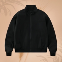Veste de travail pour homme, col montant, coupe-vent et chaude, pour l'automne et l'hiver, personnalisable, tendance décontractée, style aviateur et baseball