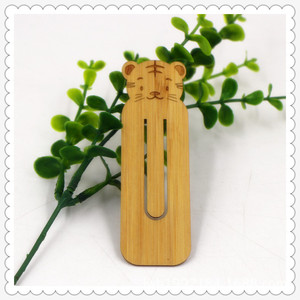 Segnalibri di bambù 4 "segnalibri creativi di bambù a forma di animale in bambù regalo di bambù - Product Image 5