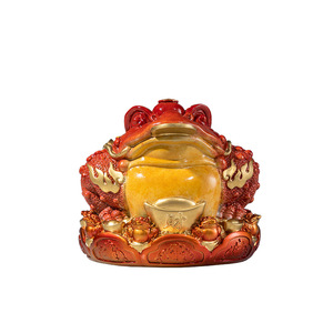 Adorno de Rana Dorada de Cobre, Estilo Chino, Decoración para Mesa de Té, Ocho Direcciones de la Riqueza y Auspicios, de Copper Art Workshop - Product Image 1