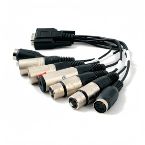 RME Golden Plated Analog Breakout Cable Optical Fiber 4K Balanced B09632XLRMKH 15-Pin D-Sub 4x XLR 2x MIDI 1x Phones PVC Pure - Product Image 1