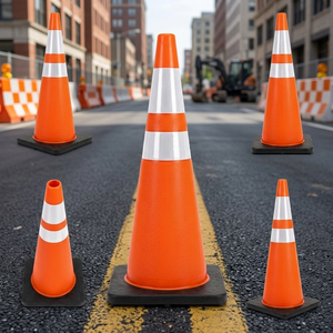 Poteau de signalisation routière flexible en PU de 520 mm, résistant aux UV, antivol, haute visibilité, pour la sécurité routière - Product Image 3