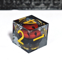 Nouvel ensemble de dés D20 en résine Dragon Rolling Eye style 2026 avec bords tranchants pour jeux de rôle sur table D&D et Dungeons & Dragons