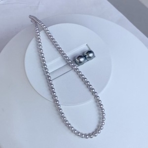 Ensemble de bijoux pour bébé en perles de millet de haute qualité, collier en perles d'eau douce naturelles, lumière intense, cercle parfait, presque sans défaut - Product Image 3