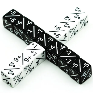 Faccub Hot Bán Trong Kho Thêm Nhỏ 16Mm D6 Dice Set + 1/+ 1 Và-1/-1 Cho Mtg Các Thu thập Trắng & Đen - Product Image 5