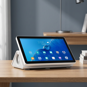 ระบบ POS แอนดรอยด์ขนาด 10.1 นิ้ว หน้าจอสัมผัสแบบ Capacitive สีขาว พร้อมแท่นวาง - Product Image 1