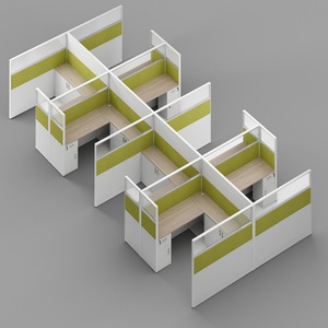 Modular 4 Seat <b>Office</b> Cubicle Partition Call Center <b>Office</b> Workstation Cubicle 6 Staff Workstation <b>Table</b> for <b>Office</b> Room - Product Image 4