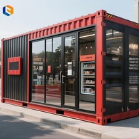 Maison préfabriquée mobile en conteneur à plat de 20 pieds pour bureau Bureau portable prêt à l'emploi de luxe