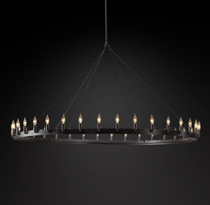 <span class=keywords><strong>Lampadario</strong></span> a Soffitto in Ferro Stile Globo, Illuminazione Moderna per Soggiorno e Ristorante, Lampada Vintage Camino, <span class=keywords><strong>Candelabro</strong></span> Rotondo 73\" Cozee L36 - Product Image 1