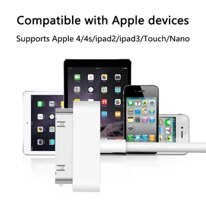 <span class=keywords><strong>Cable</strong></span> <span class=keywords><strong>de</strong></span> Datos Micro USB a 30 Pines para Teléfono 4 4s, para <span class=keywords><strong>iPad</strong></span>, para Pod <span class=keywords><strong>2</strong></span> 3, <span class=keywords><strong>Cable</strong></span> <span class=keywords><strong>de</strong></span> <span class=keywords><strong>Carga</strong></span> Rápida para Teléfono - Product Image 5