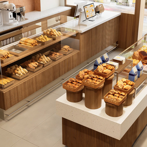 Muebles de Decoración para Panadería Personalizados, Vitrina Curva para Exhibición de Pan, Pasteles y Postres, Vitrina de Vidrio para Tienda Minorista o Kiosco - Product Image 3