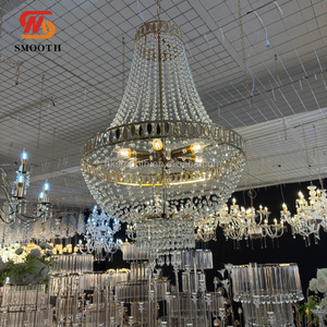 Lustre LED Rétro en Fer Forgé Lisse pour Mariage, Alimenté par Courant Alternatif, Suspension Décorative pour Plafond de Mariage Luxueux - Product Image 2