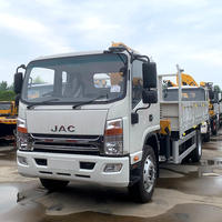 Nouvelle grue de camion de haute qualité de 3,2 tonnes, grue à flèche télescopique hydraulique 4x2, grue montée sur camion JAC, prix d'usine à vendre