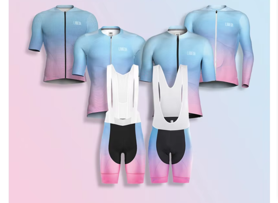 Conjuntos de maillots de ciclismo azules