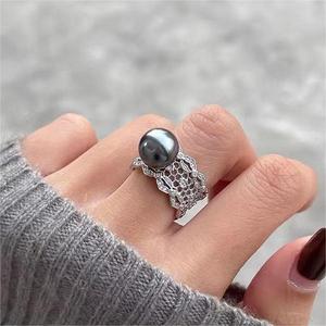 Joyería de Perlas de Mar de Tahití, Estilo Barroco, Lujoso, Retro, Hueco, Edición Ancha, Incrustaciones Modernas, Estilo Ligero y Lujoso, Retro y Moderno - Product Image 4