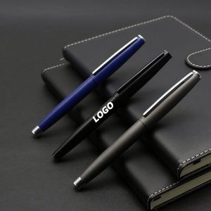 Bolígrafo Roller de Metal Negro Mate para Regalo - Bolígrafo Ejecutivo con Logotipo Personalizado para Promociones Empresariales y Regalos Corporativos - Product Image 1
