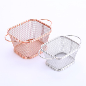 Stainless Steel Deep Fry Basket 16x9x6cm 18x11.5x8cm Double Handle Commercial Grade For French Fries Fried Chicken Snacks - Product Image 1