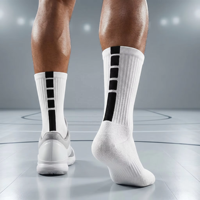 Chaussettes de basketball personnalisées avec logo, soutien professionnel du tendon d'Achille, chaussettes athlétiques avec amorti en tissu éponge, équipement de performance