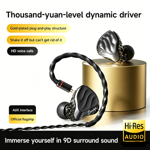 Auriculares intrauditivos con cable HIFI para juegos • Aleación de zinc • Controlador dinámico • Cable desmontable • Monitoreo para audiófilos - Product Image 1