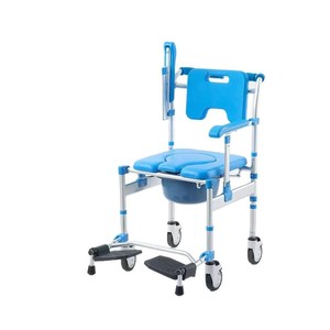 Shower Chair With Wheels <b>Folding</b> Toilet <b>Stool</b> Aluminum Alloy Bath Chair For Home Use 250 Kg Capacity - Product Image 5