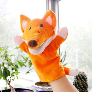 Marioneta de Mano de <span class=keywords><strong>Zorro</strong></span> <span class=keywords><strong>y</strong></span> <span class=keywords><strong>Cuervo</strong></span> con Boca Móvil, Peluche Temático de Animales para Maternidad, Actuaciones, Cuentos <span class=keywords><strong>y</strong></span> Teatro - Product Image 3