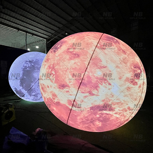 4m Outdoor Inflatable Hanging Moon With Led Lights for Party Events Decoration Accept <b>Custom</b> Inflatable Moon Inflatable Advertis - Product Image 6