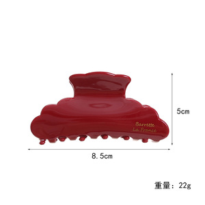 Venta al por mayor logotipo personalizado pinzas para el cabello de acetato diseño de color sólido mujeres accesorios de <span class=keywords><strong>moda</strong></span> para el cabello - Product Image 4
