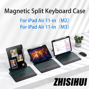 Защитный чехол-клавиатура ZHISHUI с RGB-подсветкой, беспроводная, с полной защитой корпуса, вращение на 360 градусов, легкий дизайн для iPad Air 11 дюймов M2/M3 - Product Image 2