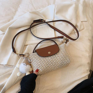 Sac fourre-tout tissé mini d'été pour femme <span class=keywords><strong>2025</strong></span> – Nouveauté tendance pour la plage et les <span class=keywords><strong>vacances</strong></span>, porté épaule ou croisé - Product Image 6