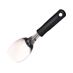 Cuillère à glace en acier inoxydable SFB118, spatule de cuisine multifonction à bord dentelé avec poignée antidérapante pour la crème glacée - Product Image 1