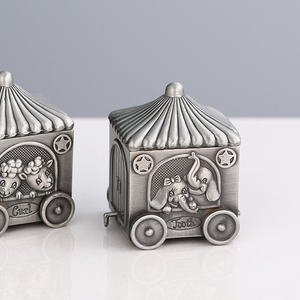 Porta a forma di elefante da circo in argento, - Product Image 3